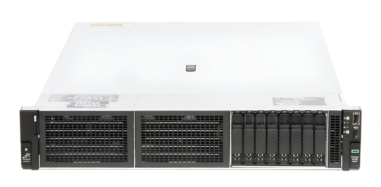 (P60636-421) HPE ProLiant DL380 Gen11 server with one Intel® Xeon® Silver 4416+ Processor, 32 GB (1x32 GB) Dual Rank Memory, one HPE MR408i-o Gen11 x8 Lanes 4GB Cache OCP SPDM Storage Controller, Driv